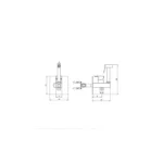 Grifo monomando bidé empotrado cuadrado cobre ORION - Imagen 2