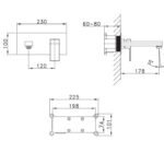 Grifo empotrado de lavabo ORION negro mate - Imagen 3