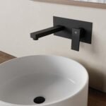 Grifo empotrado de lavabo ORION negro mate