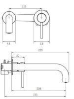 Grifo empotrable de lavabo SIRIO - Imagen 3