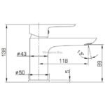 Grifo monomando lavabo cromo CASSIO - Imagen 3