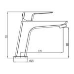 Grifo monomando para lavabo cromado MARRIOT - Imagen 3