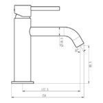 Grifo monomando para lavabo SIRIO COBRE - Imagen 2