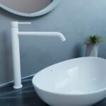 Grifo monomando para lavabo caño alto SIRIO blanco - Imagen 2