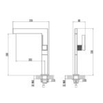 Grifo de lavabo monomando cascada caño alto PALADIO - Imagen 3