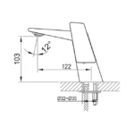 Grifo monomando de lavabo cromo ATRIO - Imagen 2