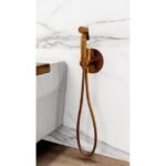 Grifo monomando bidé empotrado cobre PVD cepillado ROUND - Imagen 2