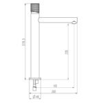 Grifo monomando lavabo caño alto cromo RADIO - Imagen 2