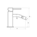 Grifo monomando para bidé SIRIO negro mate - Imagen 3