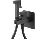 Grifo monomando bidé empotrado cuadrado negro mate ORION