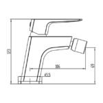 Grifo monomando para bidé cromado MARRIOT - Imagen 2