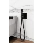 Grifo monomando bidé empotrado cuadrado negro mate ORION - Imagen 2