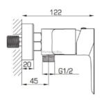 Grifo monomando ducha cromo CASSIO - Imagen 2