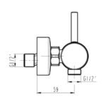 Grifo monomando para ducha SIRIO negro mate - Imagen 2