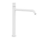 Grifo monomando para lavabo caño alto HELIOS Blanco