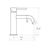 Grifo monomando para lavabo SIRIO NÍQUEL - Imagen 3