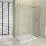 Mampara INOX frontal + lateral fijo MOVING