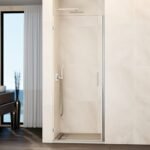 Mampara ducha 1 puerta abatible GLASS bisagra cierre perfil