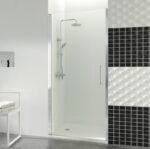Mampara ducha frontal abatible OPEN con cierre perfil imán