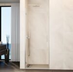 Mampara ducha 1 puerta abatible GLASS bisagra a perfil