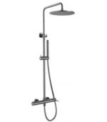 Conjunto de ducha monomando ROUND TITANIO