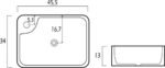 LAVABO CERÁMICO RECTANGULAR PARA MUEBLE 9367 - Imagen 3