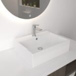 LAVABO CERÁMICO RECTANGULAR 9384 MUEBLE O PARED