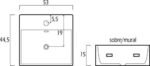 LAVABO CERÁMICO RECTANGULAR 9384 MUEBLE O PARED - Imagen 3