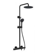 Conjunto de ducha termostático redondo ROUND ELITE NEGRO