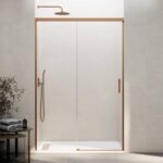 Mampara ducha fijo + corredera BASIC COBRE