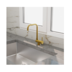 Grifo de cocina monomando abatible oro ALEXIA - Imagen 2