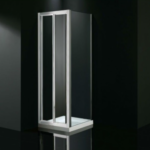 Mampara ducha frontal 2 puertas plegables + Lateral Fijo AKORD