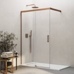 Mampara ducha angular BASIC FREE ANGULAR COBRE