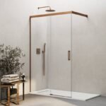 Mampara ducha angular BASIC FREE ANGULAR COBRE