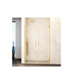Mampara ducha 2 puertas abatibles GLASS oro