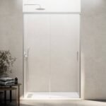 Mampara ducha fijo + corredera BASIC NÍQUEL