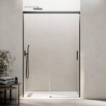 Mampara ducha fijo + corredera BASIC TITANIO