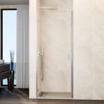 Mampara ducha 1 puerta abatible GLASS bisagra perfil con cierre perfil