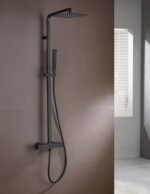 Conjunto de ducha termostático cuadrado QUADRA ELITE NEGRO - Imagen 2