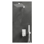 Conjunto de ducha empotrable monomando ORION BLANCO