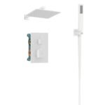 Conjunto de ducha empotrable termostático ORION BLANCO