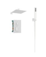 Conjunto de ducha empotrable termostático ORION BLANCO