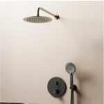Conjunto para ducha empotrado termostático ROUND TITANIO