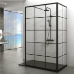 Mampara ducha fija SCREEN BLACK CHESS ANGULAR