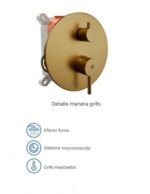 Grifería para ducha empotrada SIRIO ORO CEPILLADO - Imagen 3