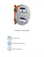 Conjunto para ducha empotrado termostático ROUND CROMO - Imagen 3