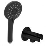 Conjunto para ducha empotrado termostático ROUND NEGRO