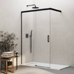 Mampara ducha angular BASIC FREE ANGULAR NEGRA