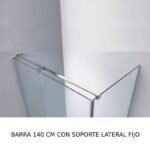 Mampara ducha abatible GLASS bisagra a perfil + lateral fijo cobre - Imagen 2