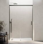 Mampara ducha fijo + corredera BASIC TITANIO
